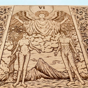 Organizador de madera para barajas de cartas del tarot y del oráculo, caja de exhibición, joyero vintage, organizador de decoración de altar personalizado, caja de recuerdos