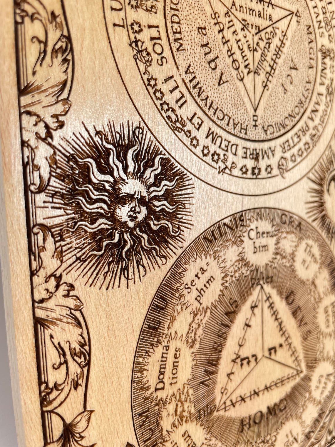 Alchemy Symbols Board Laser Engraved on Wood ,occult Sign ,gothic ...