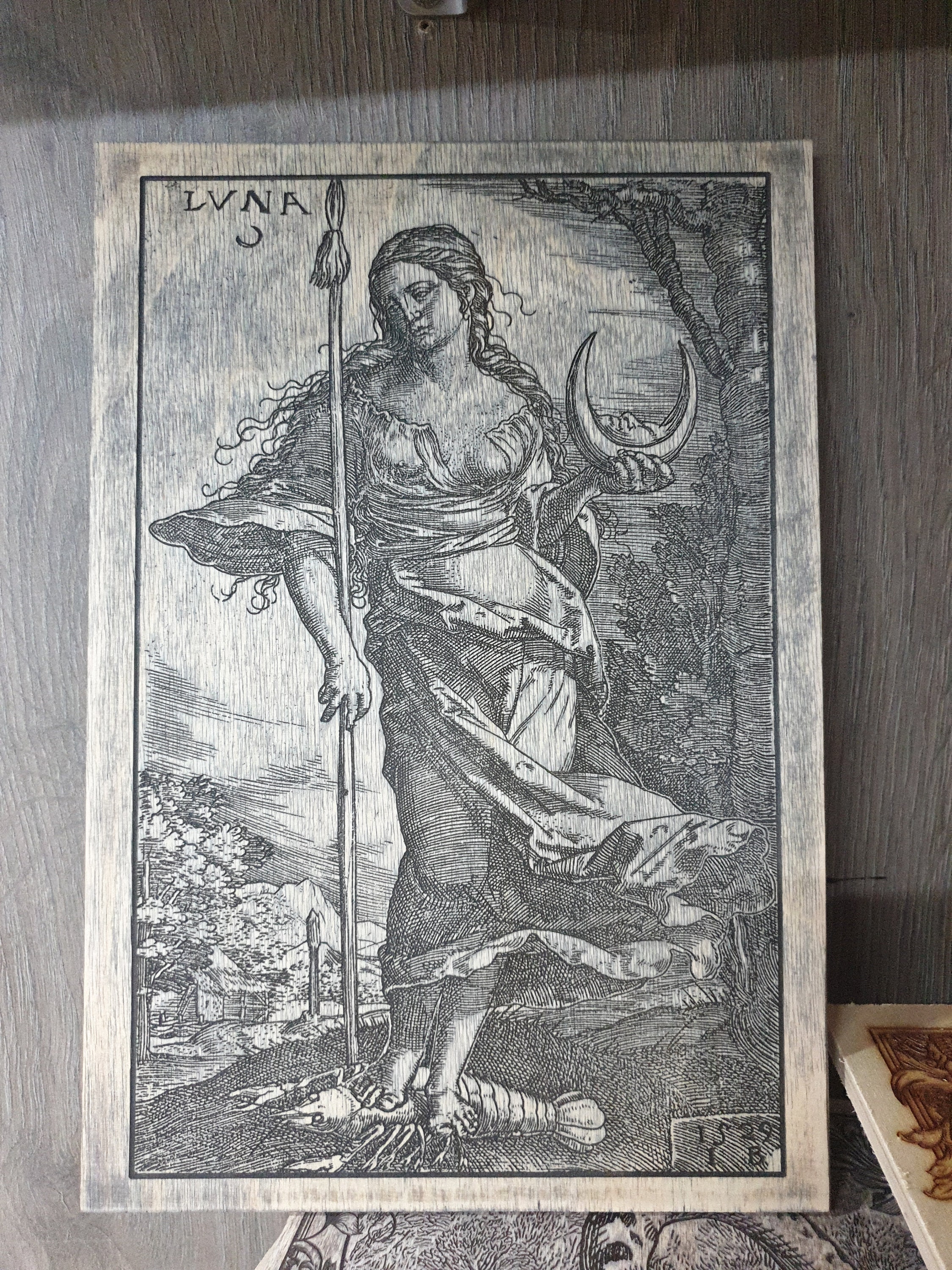 Wanddecor maangodin, Selene Wicca-godin, Wicca Luna-wanddecor Woondecor  HOUTGRAVERING reproductie (1605) - Etsy België, image size:2250x3000