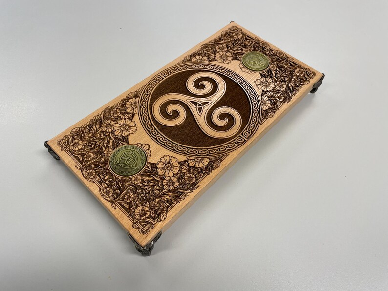Pagan Altar Table , Triskelion Wooden Ritual Table, Wiccan Sacred ...