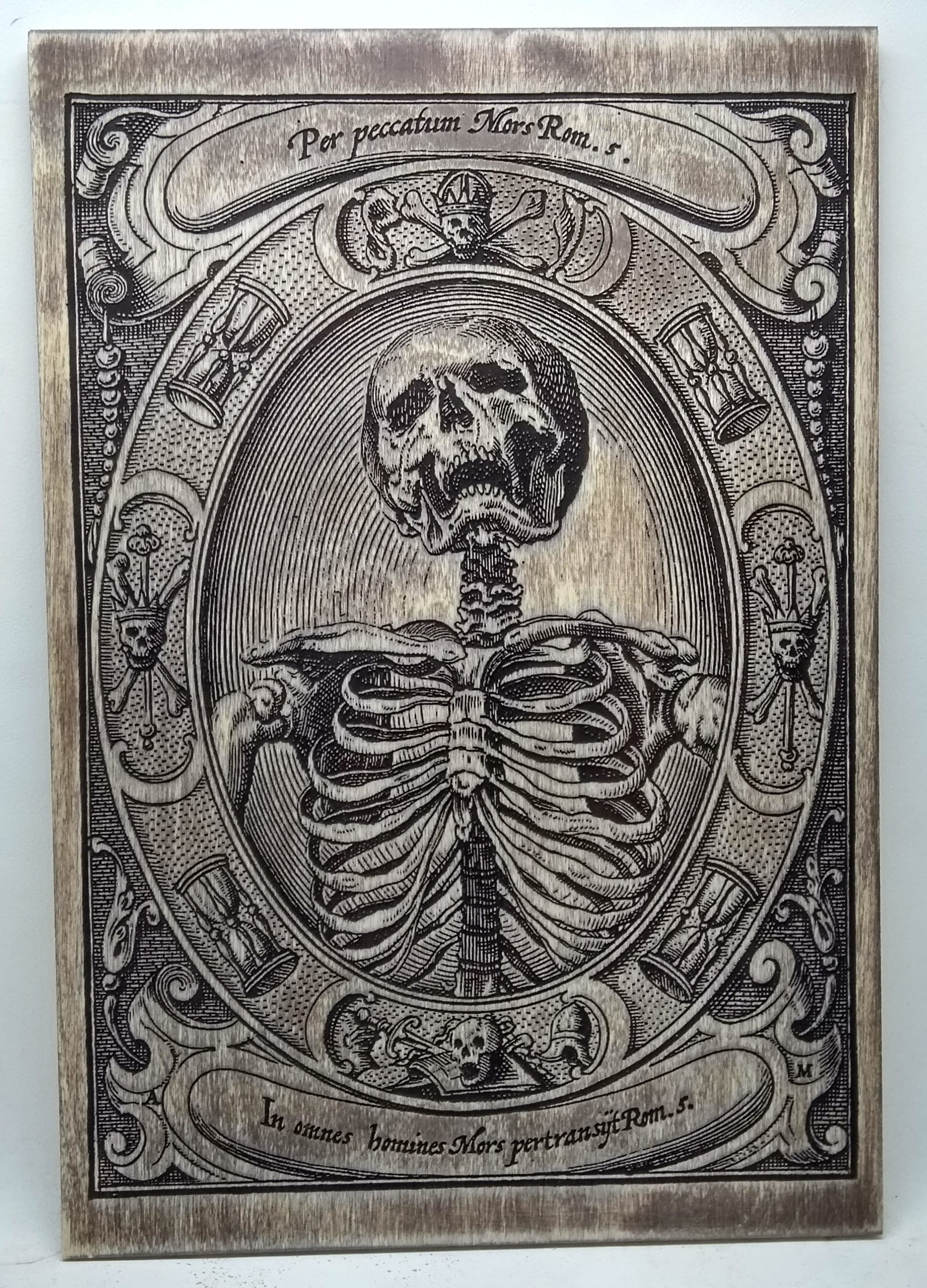 Memento Mori Decor Gothic Wall Decor, Macabre Wall Art Wood
