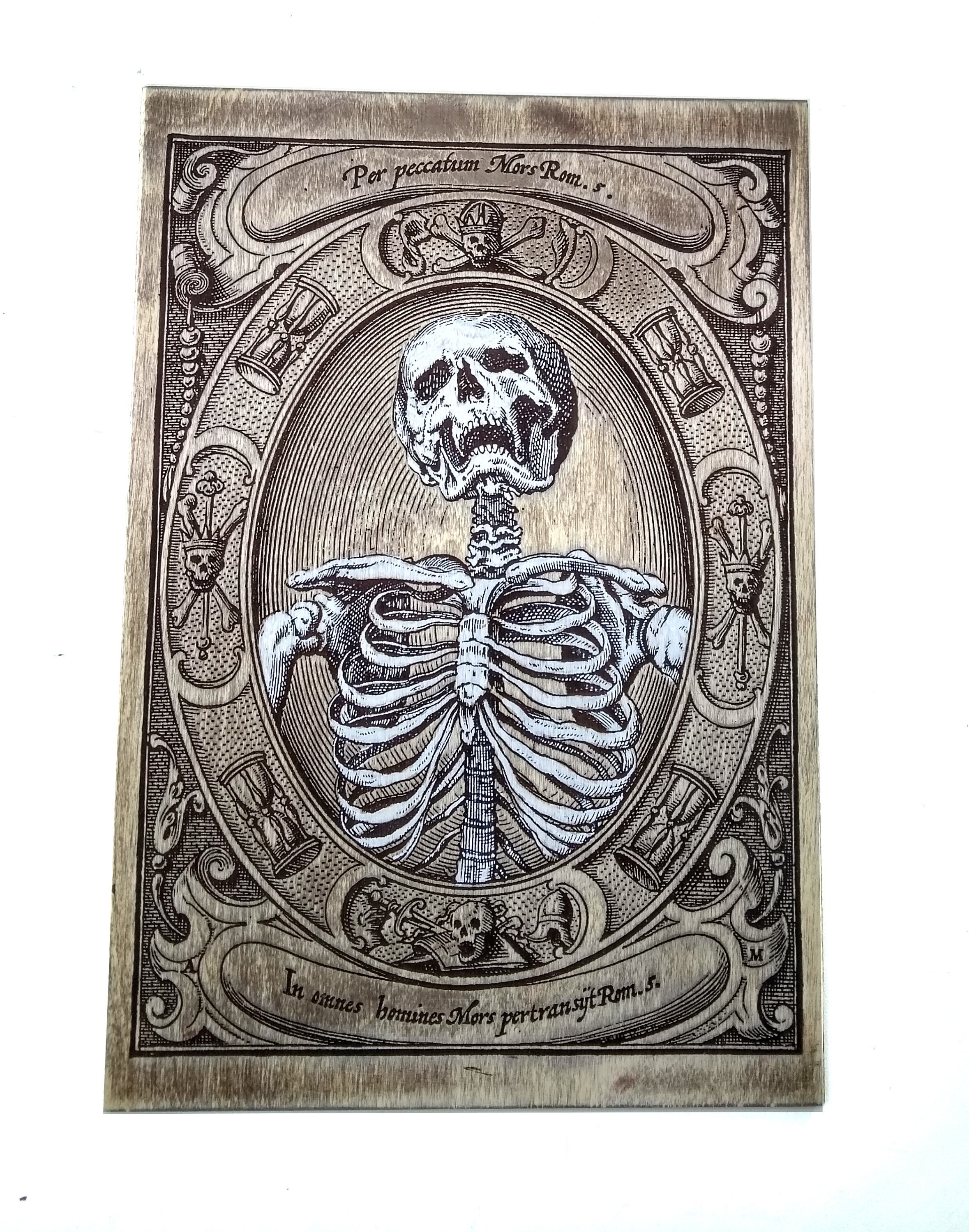 Memento Mori Decor Gothic Wall Decor, Macabre Wall Art Wood