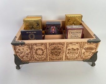 Scatola Porta Carte Organizzatore Di Dei Tarocchi Custodia Per Mazzo
