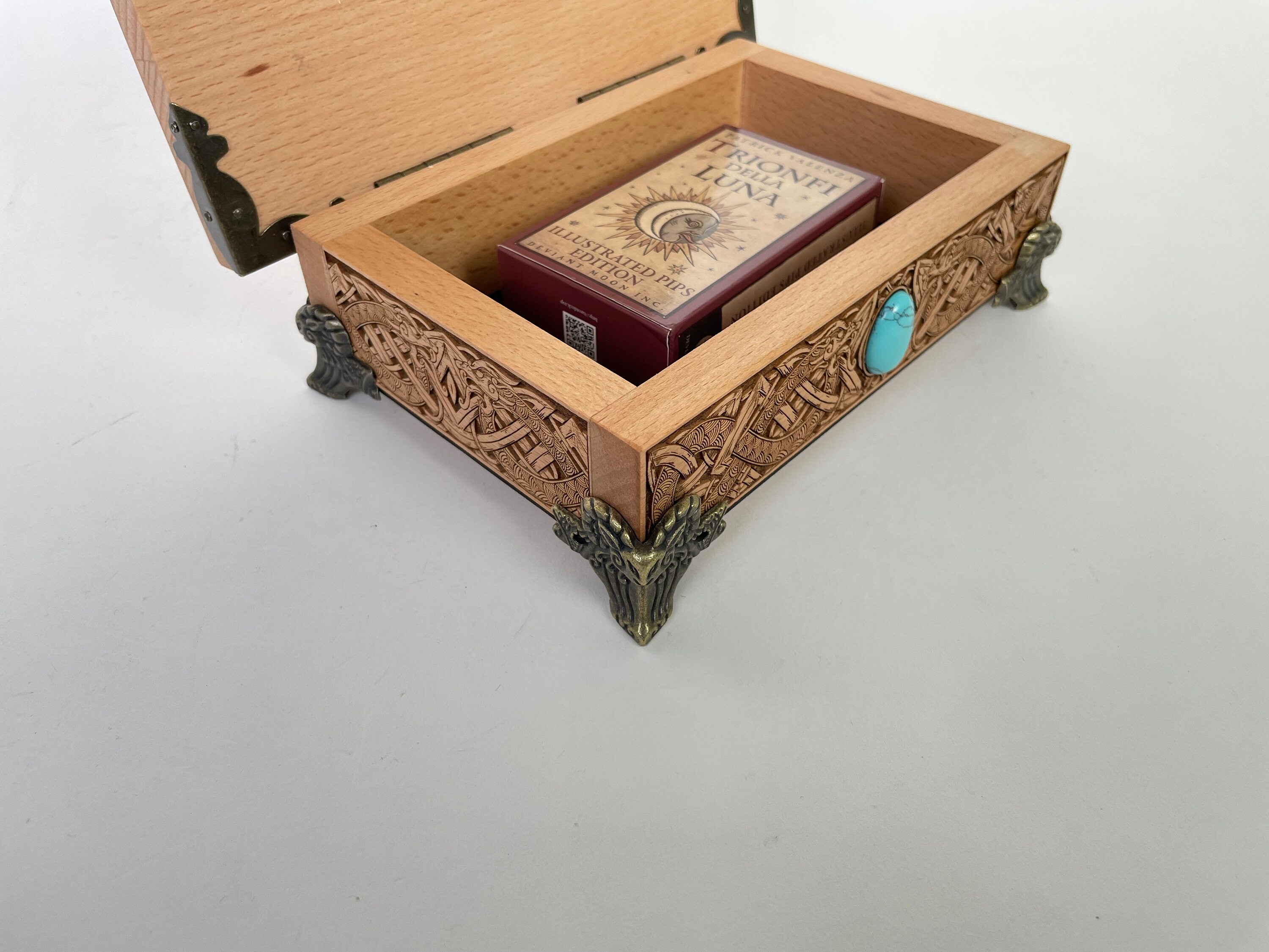 Yggdrasil and the Nine Realms Altar Table Box Viking Tree of Life