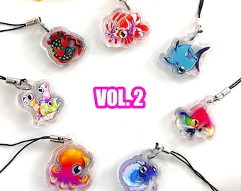 MINI FISH *VOL.2* - 1in cute phone/bag/purse acrylic charm keychain