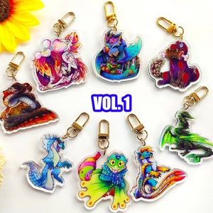 MONSTER HUNTER (VOL.1) Acrylic Charms 2.5in | Astalos, Mizutsune, Almudron, Pukei Pukei, Zinogre