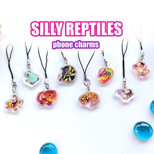 MINI REPTILES - 1 w uroczym, zabawnym breloku z akrylu do telefonu/torby/portfela