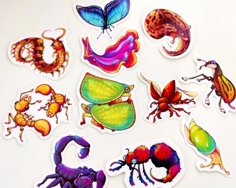 Silly Bugs - 2.5in Transparent Stickers