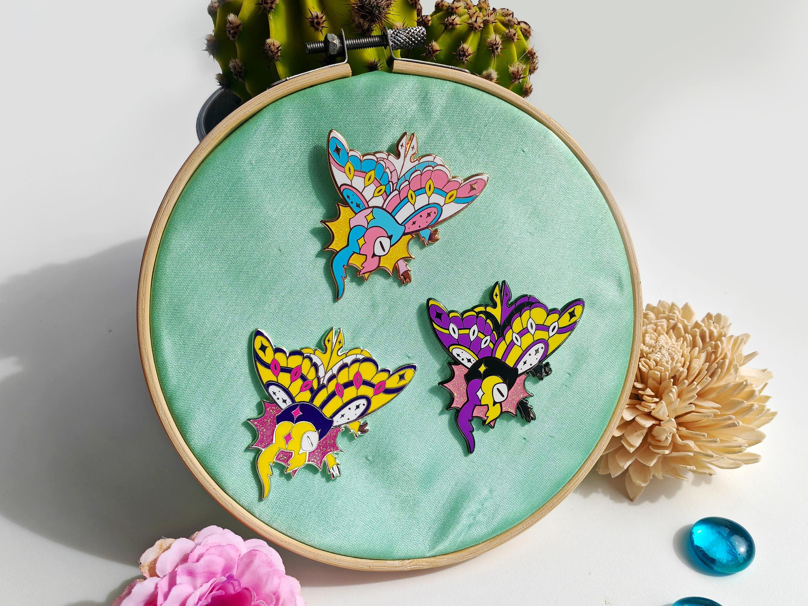 Pride Angelic Beetle - Trans, Nonbinary and Intersex | 2in ENAMEL PIN ...