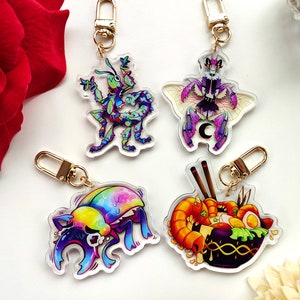 FUNK BUG Charms 2.5in | Raving Stickbug, Gothic Mantis, Anxious Beetle, Udon Millipede