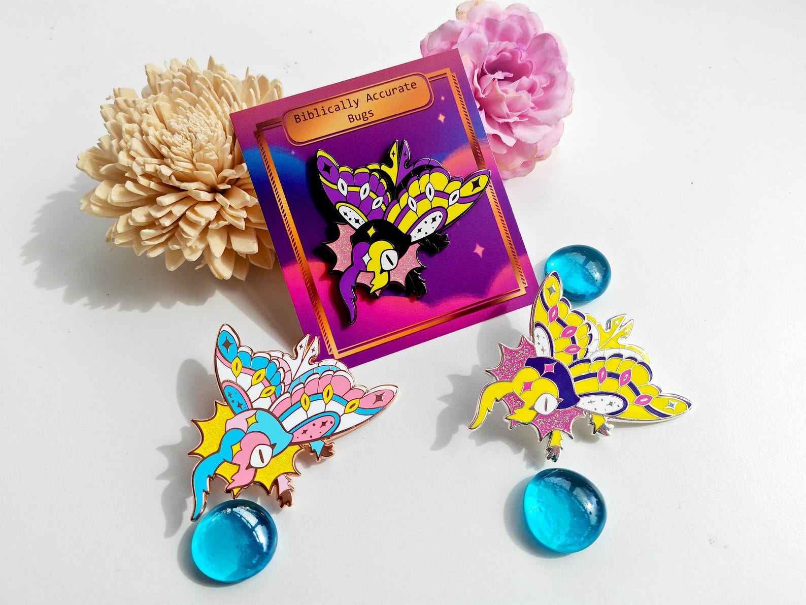 Pride Angelic Beetle - Trans, Nonbinary and Intersex | 2in ENAMEL PIN ...