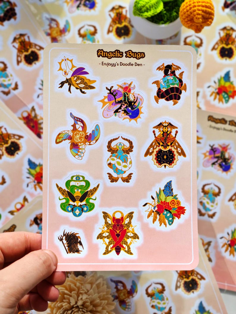 Angelic Insect Biblically Accurate Bugs | Angel Hierarchy - Sticker Sheet, Stickers ...