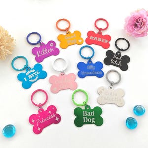 Furry Metal Tags - Funny metal dog bone tags for pets, fursuits, costumes, props