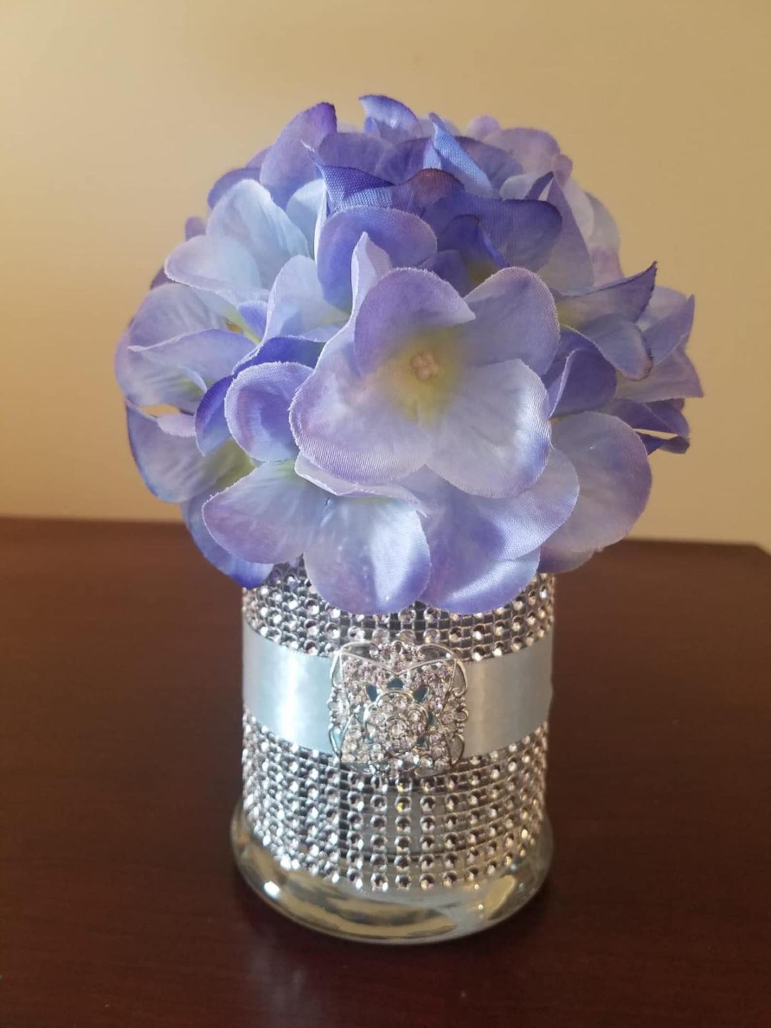 Custom Silver Vase Flowers Not Included Etsy Canada