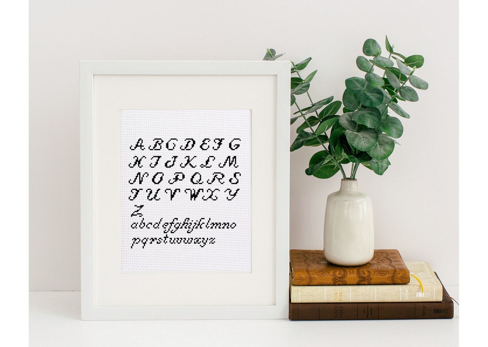 Simple Italic Cross Stitch Font PDF Cross Stitch Pattern Etsy