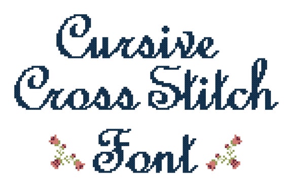 Cursive Cross Stitch Font PDF Cross Stitch Pattern | Etsy