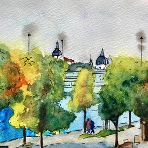 L’Arrivée de l’Automne sur les Quais du Rhône、リヨン。