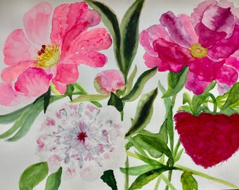 Five peonies