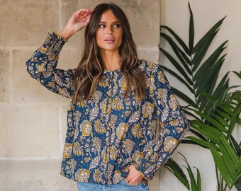 Midnight Marigold Women’s Cotton Top