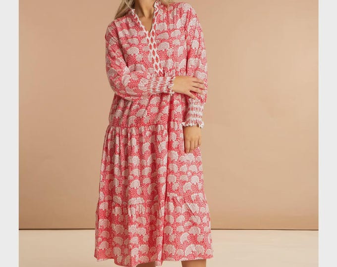Summer Cotton Maxi Dress – Peony Paisley