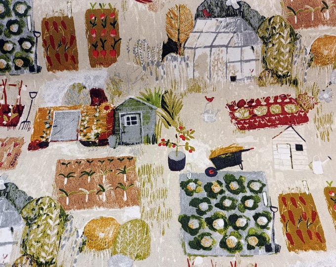 Garden Themed Fabric, PER HALF METRE