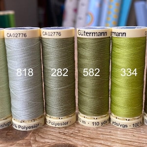 Gutterman sew all thread, 100% Polyester, 100metres, green