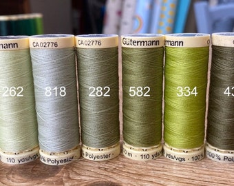 Gutterman sew all thread, 100% Polyester, 100metres, green