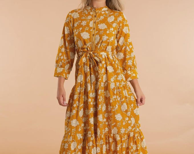 Summer Cotton Maxi Dress – Golden Tulip Cotton Dress