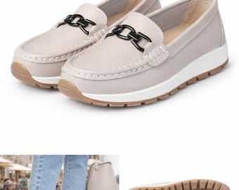 Smoke  leather loafers