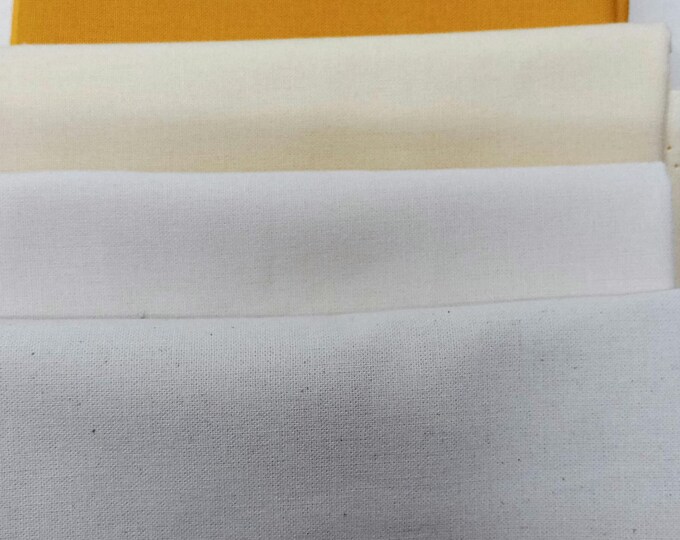 Yellow/Cream Shades, 100% Cotton,Fat Quarter Bundle