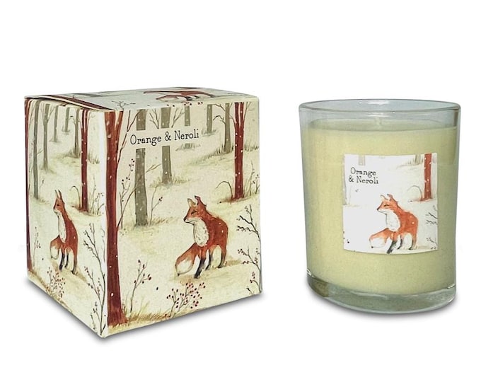Orange & Neroli 20cl Wildlife Illustrated Candle by Heaven Scent