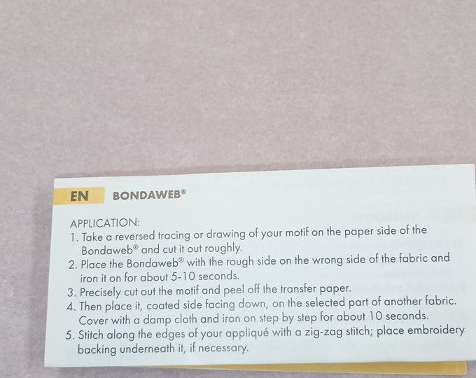 Vliesofix Bondaweb 45 cm wide, price per metre