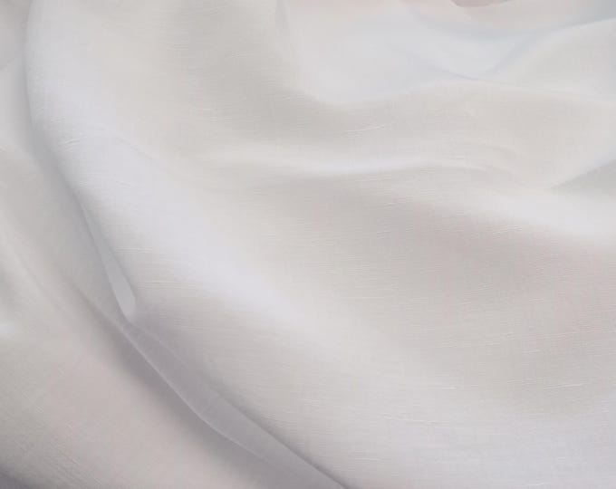 White Linen/ Viscose Fabric, PER HALF METRE