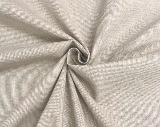 Plain panama fabric,  beige linen look, 140cm width, Fabric PER HALF METRE