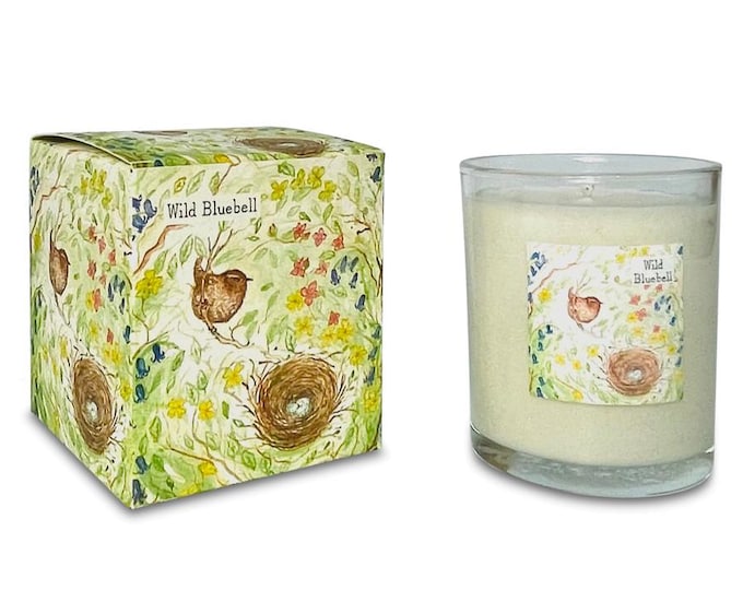 Wild Bluebell 20cl Wildlife Illustrated Candle by Heaven Scent