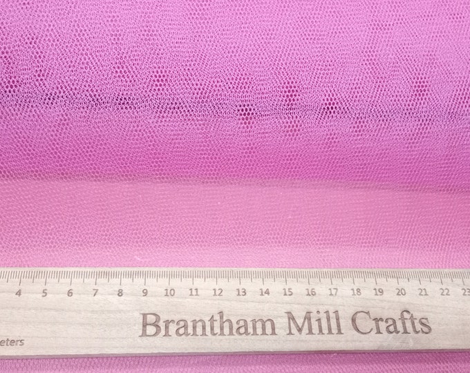 Nylon Net, Pink, 150cm width, 100% Nylon Net PER HALF METRE