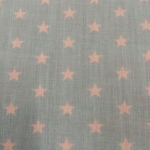 Blue and White Star Print Fabric, Poly Cotton PER HALF METRE