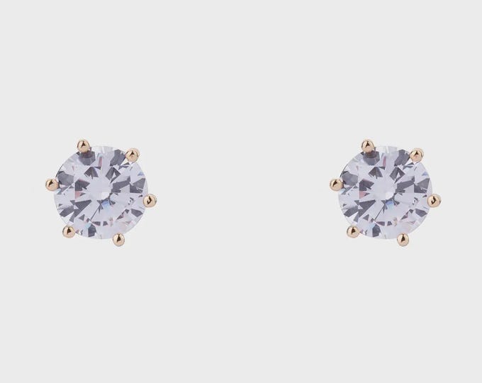 Kylie Cubic Zirconia Stud Earrings – Classic Sparkle