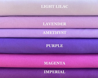 100% Cotton, Craft Cotton, Plain Fabrics, Colours, PER HALF METRE
