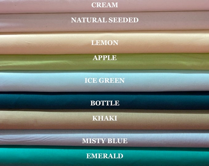 100% Cotton, Craft Cotton, Plain Fabrics, Colours, PER HALF METRE