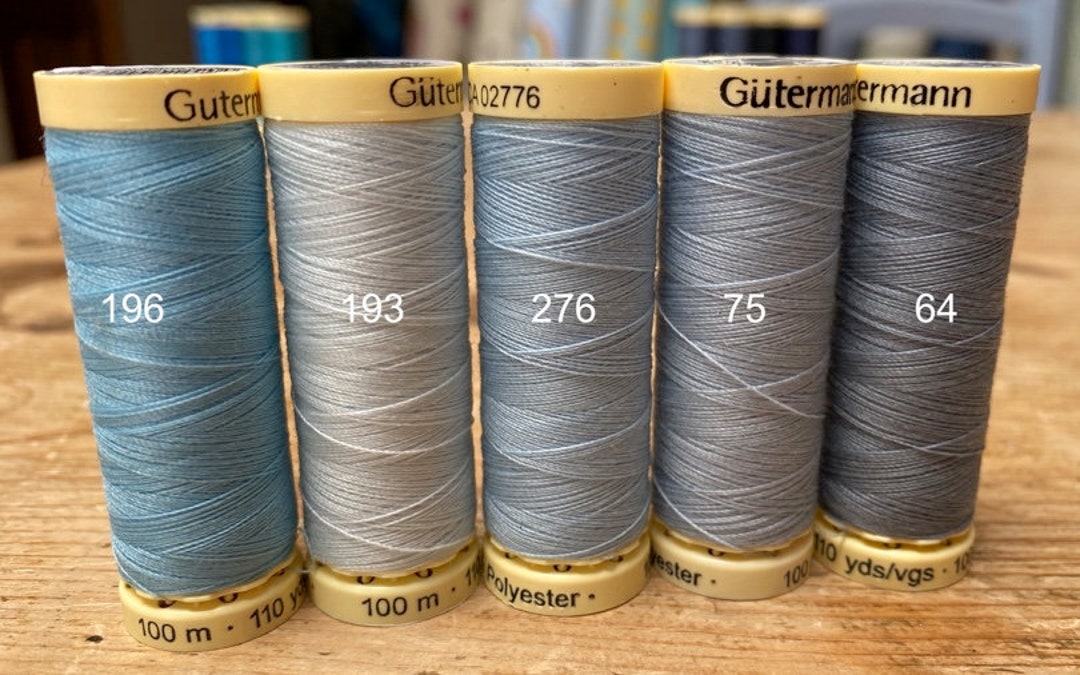Gutterma Sewing Thread Gutterman Sew All Thread, 100% Polyester, 100metres, Blue Threads ...