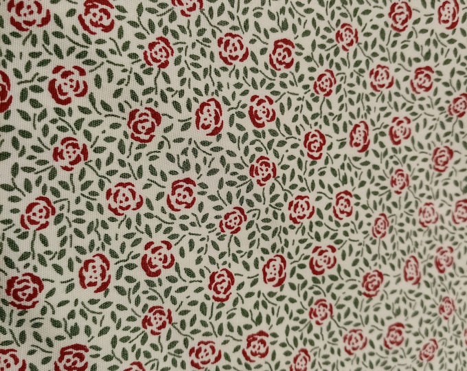 Flower Print Fabric, 110cm width, 100% Cotton, PER HALF METRE