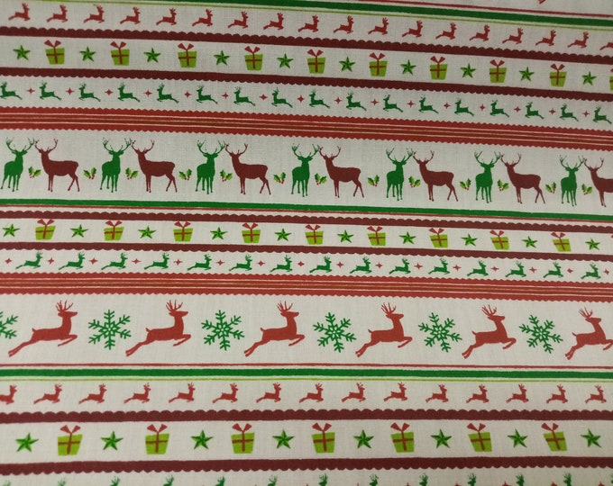 Christmas Print Fabric, Poly Cotton PER HALF METRE