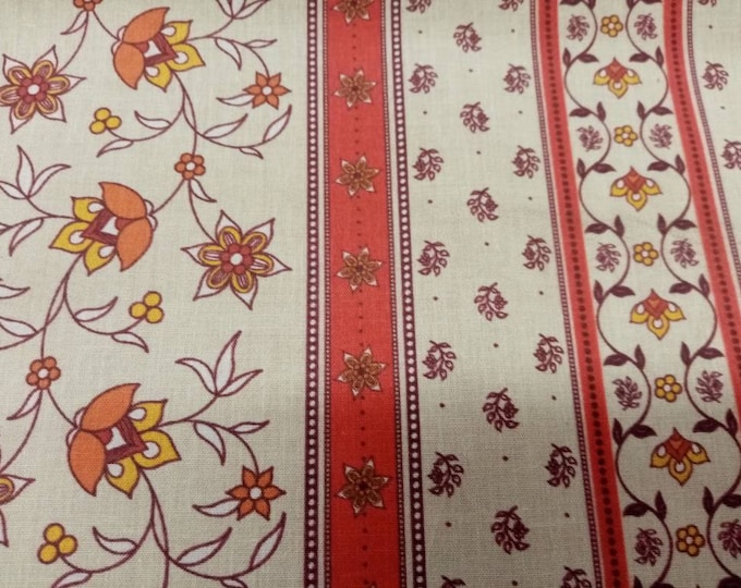 Waterproof Oilcloth Fabric, 100% Cotton, Teflon Coated, 140cm width, Floral print PER HALF METRE