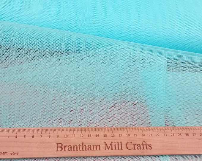 Nylon Net, Turquoise, 150cm width, 100% Nylon Net PER HALF METRE