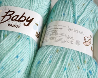 Woolcraft Baby Care Prints, double knitting Wool, shade 637  - Spearmint