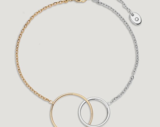 Vibes | Loop Link Bracelet | 18K Gold & White Gold-Plated