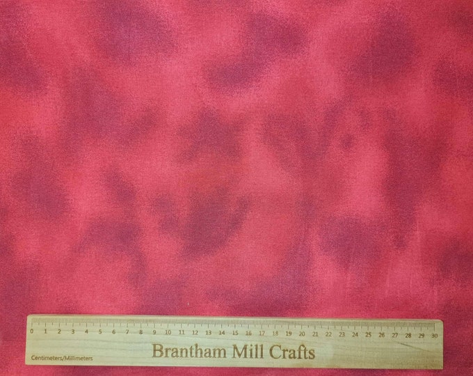 Raspberry Cotton Fabric, 110cm width, 100% Cotton PER HALF METRE