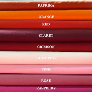 100% Cotton, Craft Cotton, Plain Fabrics, Colours, PER HALF METRE