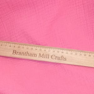 Raspberry 100% Cotton, Double Gauze Muslin Fabric, PER HALF METRE
